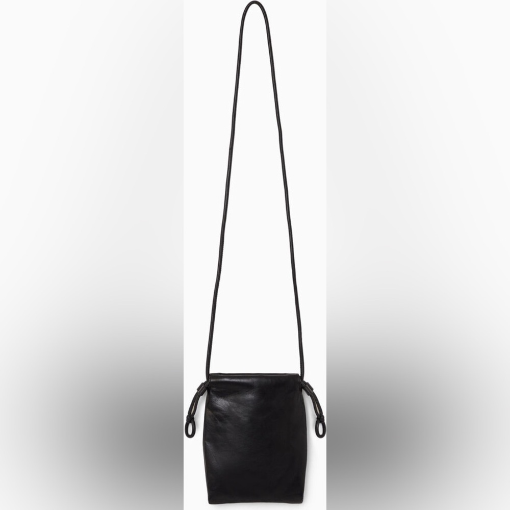 COS Cavatelli Drawstring Pouch - Leather